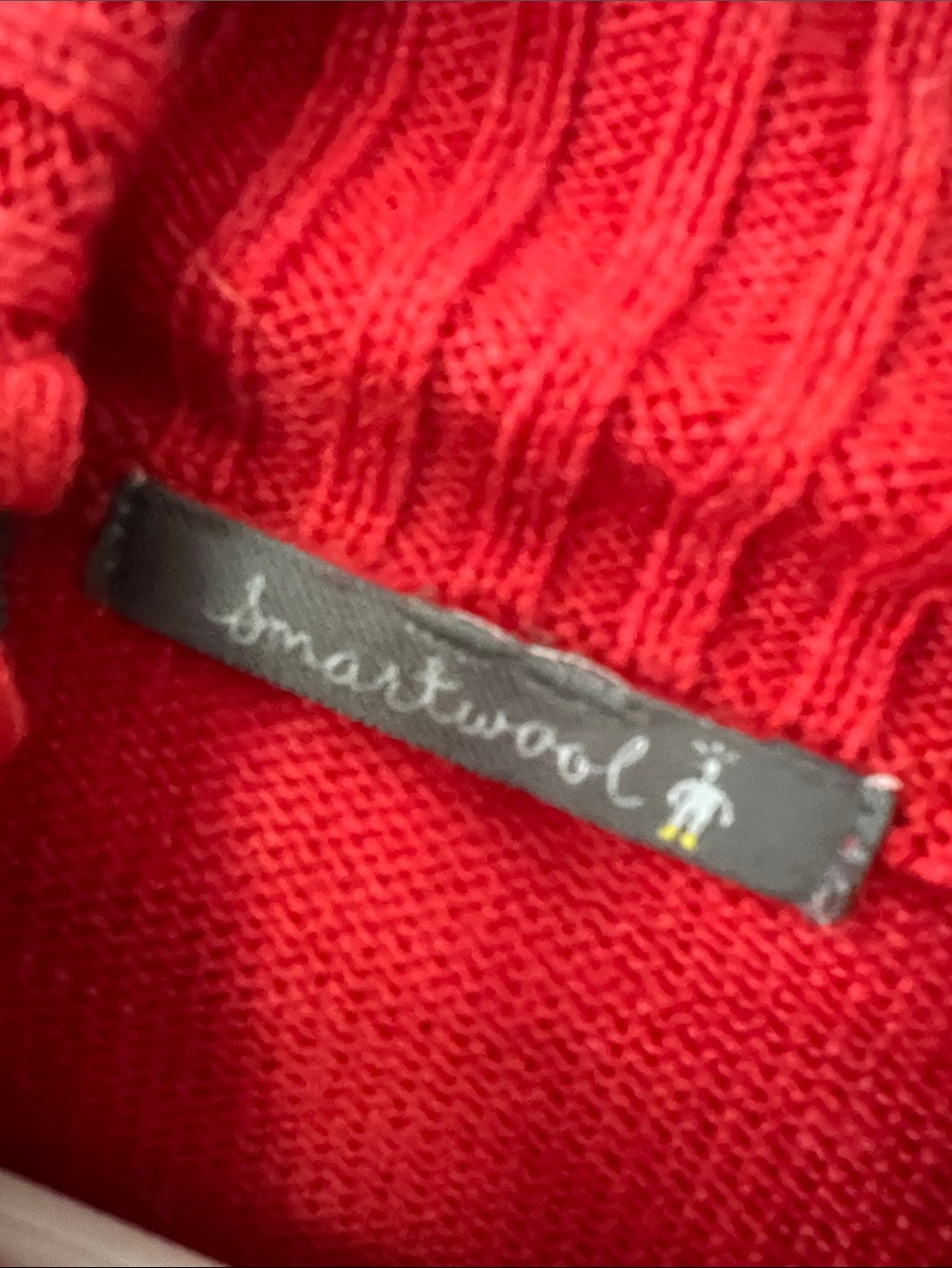 Red Ribbed Turtleneck Sweater with Arm Stripe - Picture 2 of 7